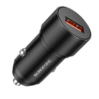 BOROFONE BZ19A Wisdom single port QC3.0 car charger - black
