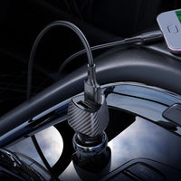 BOROFONE BZ31A Solid dual-port car charger set(Micro) - black
