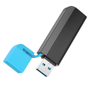 BOROFONE DH9 Wisdom 2-in-1 USB 3.0 card reader - black blue
