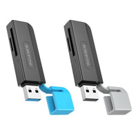 BOROFONE DH9 Wisdom 2-in-1 USB 3.0 card reader - black blue
