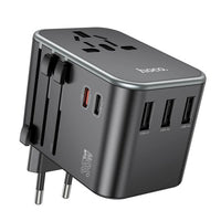 hoco AC19 Supporter five-port PD35W(2C3A) universal conversion charger - black
