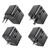 hoco AC19 Supporter five-port PD35W(2C3A) universal conversion charger - black
