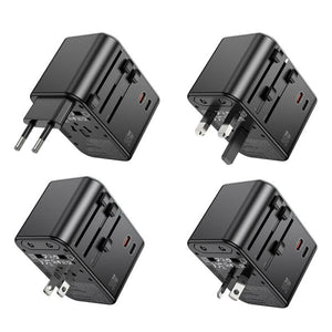 hoco AC19 Supporter five-port PD35W(2C3A) universal conversion charger - black