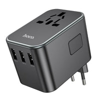 hoco AC19 Supporter five-port PD35W(2C3A) universal conversion charger - black
