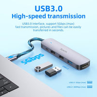 hoco HB27 Type-C multi-function converter(HDTV+USB3.0+USB2.0 - metal gray
