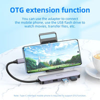 hoco HB27 Type-C multi-function converter(HDTV+USB3.0+USB2.0 - metal gray
