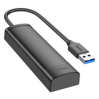 hoco HB41 Easy safety 4-in-1 Adapter(USB to USB3.0*4)(L=0.2M) - black
