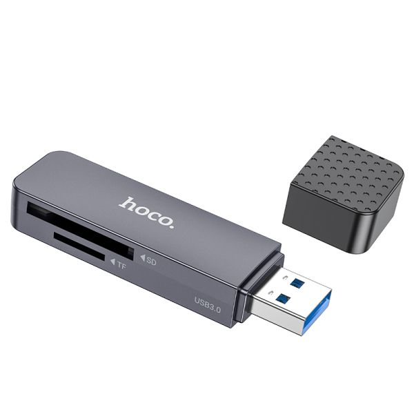 hoco HB45 Spirit 2-in-1 USB 3.0 card reader - metal gray
