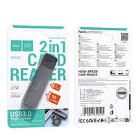 hoco HB45 Spirit 2-in-1 USB 3.0 card reader - metal gray
