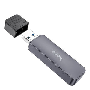 hoco HB45 Spirit 2-in-1 USB 3.0 card reader - metal gray