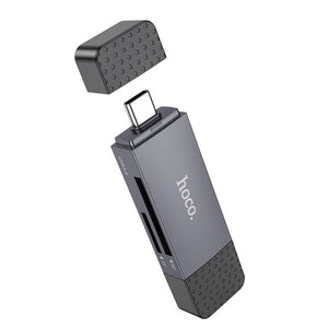 hoco HB45 Spirit 2-in-1 USB / Type-C 3.0 card reader - metal gray