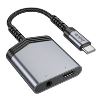 hoco LS39 Type-C to Type-C+3.5 digital audio converter - metal gray