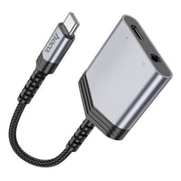 hoco LS39 Type-C to Type-C+3.5 digital audio converter - metal gray