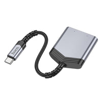 hoco LS39 Type-C to Type-C+3.5 digital audio converter - metal gray
