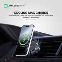 AMAZINGTHING Thermo-Cooling Mag 15W Car Charger - Black
