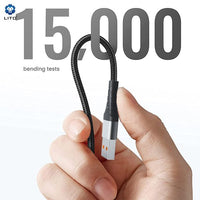 LITO LD08 USB-A To Lightning Nylon braided Cable 100cm - Black
