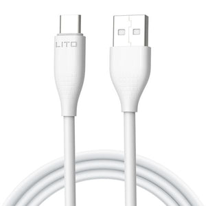 LITO LD03 USB-A To USB-C Liquid Silicone Fast Charging Cable 100cm - White