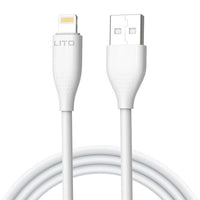 LITO LD03 USB-A to Lightning Liquid Silicone Fast Charging Cable 100cm - White
