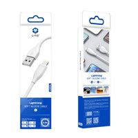 LITO LD03 USB-A to Lightning Liquid Silicone Fast Charging Cable 100cm - White
