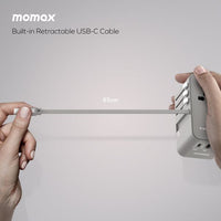 Momax World 70W GaN AC Travel Adaptor With cable
