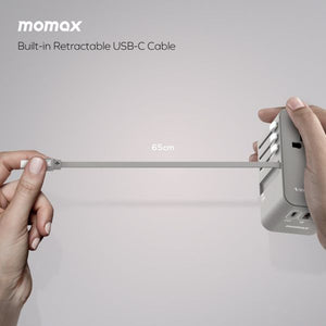 Momax World 70W GaN AC Travel Adaptor With cable