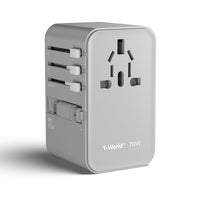 Momax World 70W GaN AC Travel Adaptor With cable
