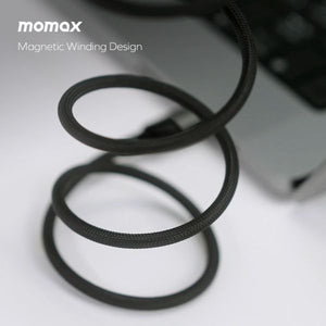 Momax Mag.Link Magnetic USB-A to USB-C cable 66w - Black