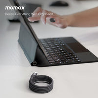 Momax Mag.Link Magnetic USB-A to USB-C cable 66w - Black