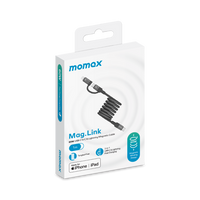 Momax Mag.Link Duo Magnetic USB-C to USB-C & Lightning Cable 60W - 1m
