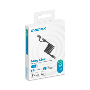 Momax Mag.Link Duo Magnetic USB-C to USB-C & Lightning Cable 60W - 1m