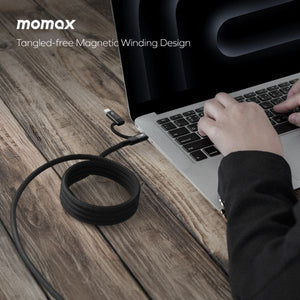 Momax Mag.Link Duo Magnetic USB-C to USB-C & Lightning Cable 60W - 1m