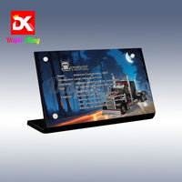 Display King - Acrylic display plaque for Mould King American Truck Building 10037