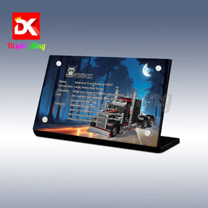Display King - Acrylic display plaque for Mould King American Truck Building 10037