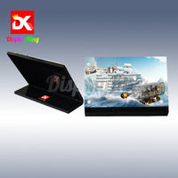 Display King - Acrylic display plaque for Mould King Flying Dutchman ship-In-a-Bottle 10067
