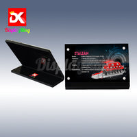 Display King - Acrylic display plaque for Mould King ltalian Supercar V12 Engine 10169
