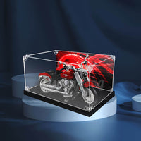 Display King - Acrylic display case with screw for LEGO® Harley-Davidson Fat Boy 10269
