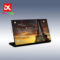 Display King - Acrylic display plaque for Lego Eiffel Tower 10307
