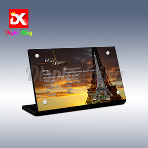 Display King - Acrylic display plaque for Lego Eiffel Tower 10307