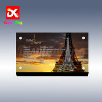 Display King - Acrylic display plaque for Lego Eiffel Tower 10307
