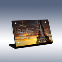 Display King - Acrylic display plaque for Lego Eiffel Tower 10307
