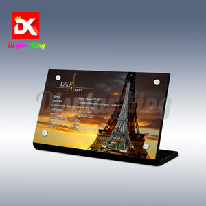 Display King - Acrylic display plaque for Lego Eiffel Tower 10307