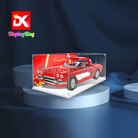 Display King - Acrylic display case for LEGO® Chevrolet Corvette 1961 10321 3mm Thickness dust-Free and Crystal Clear Display case with Screw