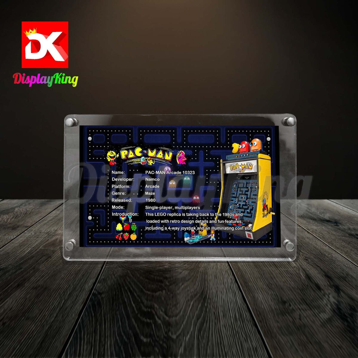 Display King - Acrylic photo frame for Lego PAC-MAN Arcade 10323 ...