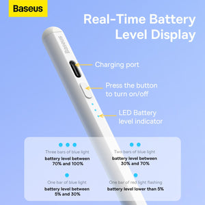 Baseus Smooth Writing 2 Series Stylus with LED Indicators-White