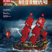 Mould King 13109 Queen Pirate Ship Model Building Set | 3,251 PCS
