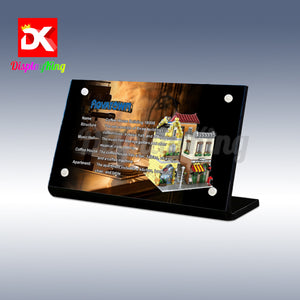 Display King - Acrylic display plaque for MOULD KING Novatown Coffee House 16008