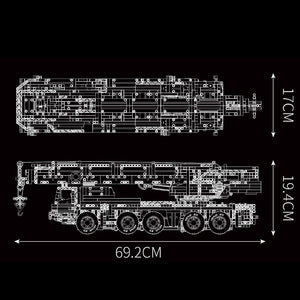 Mould King 17073/17074 LTM 1110 Mobile Crane Building Set | 3,218 Pcs