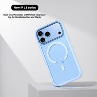 Dual Color Shockproof Transparent Case Cover With Magnetic Ring for iPhone 17 Pro / 18 Pro
