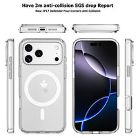 iPhone 17 Pro UTIA Ultimake Shockproof Transparent Case Cover With Magnetic Ring