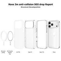 iPhone 17 Pro UTIA Ultimake Shockproof Transparent Case Cover With Magnetic Ring
